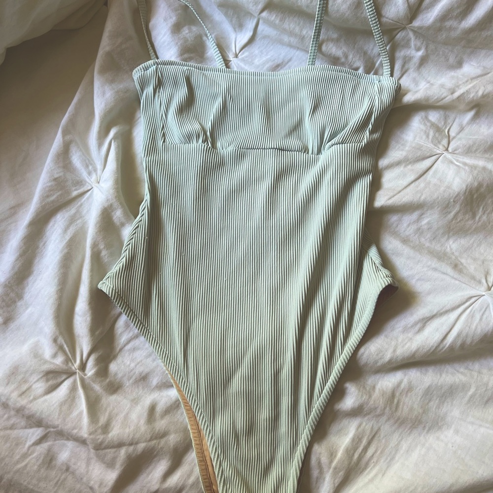 Zulu & Zephyr Light Blue Ribbed One Piece